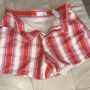 ZARA Striped Pink purple white  Women's jeans Shorts